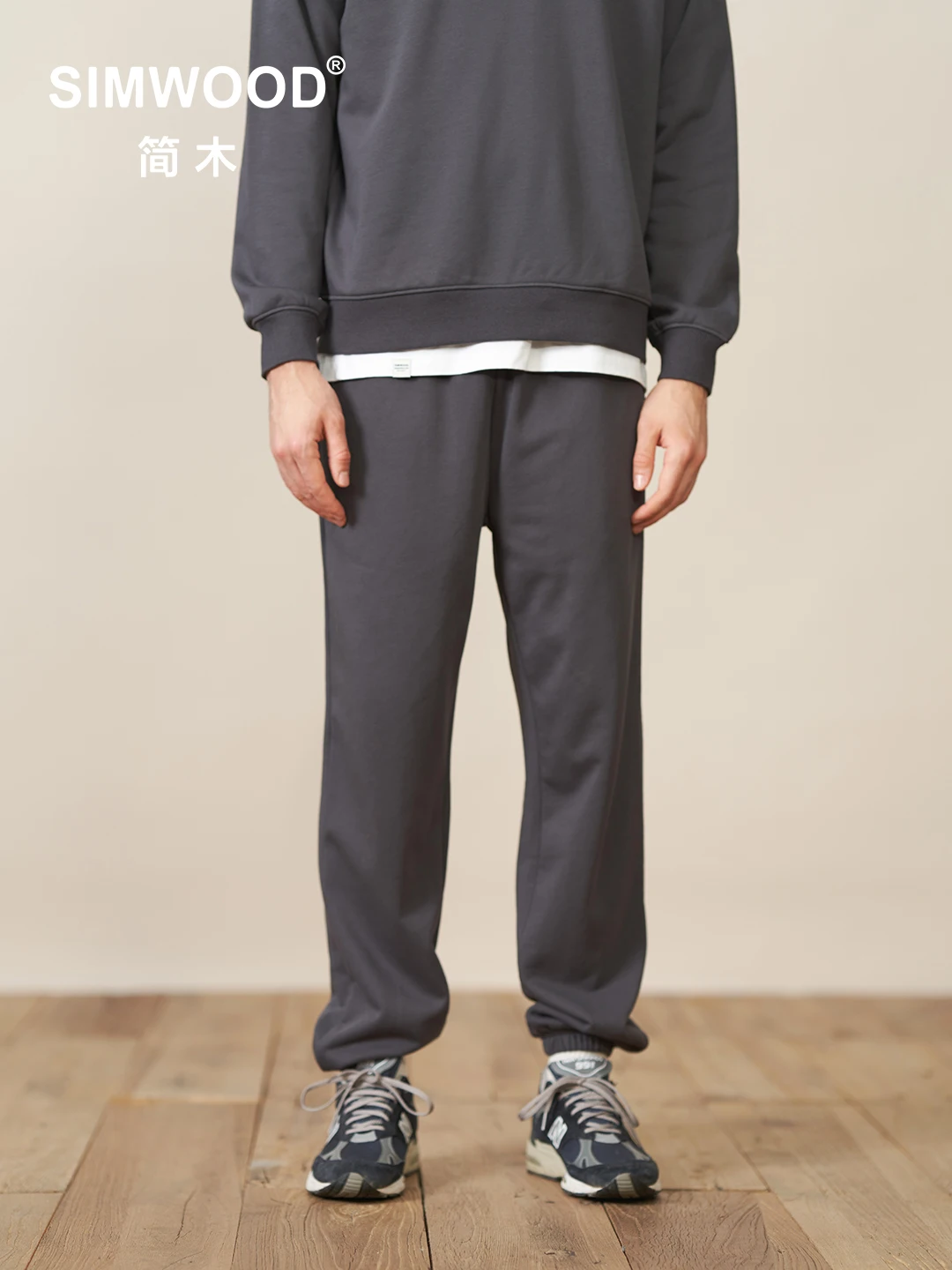 SIMWOOD Spring New Jogger Pants Men Drawstring Trousers Casual Comfortable Tracksuits Plus Size Gym Pants SJ130835