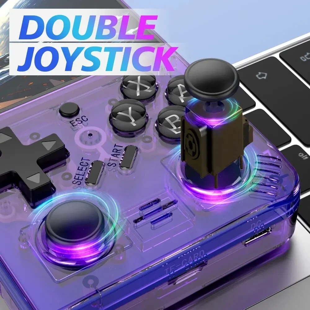 R35PlUS Retro Handheld 3.5 Inch Game Console Linux System Double Joystick Portable Pocket Video Player_voghion.com