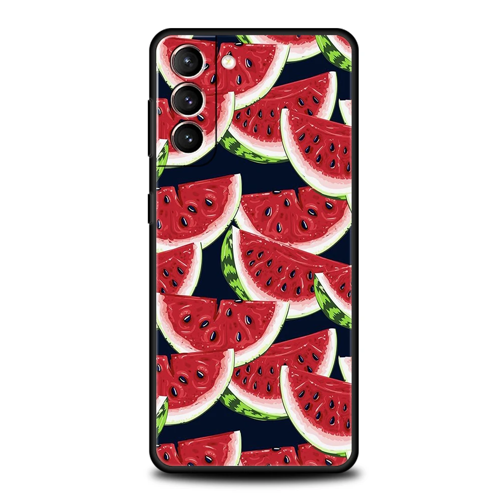 Cartoon Obst Handy hülle für Samsung Galaxy S24 S23 S22 S20 S21 Fe Ultra S10 S10E S9 S8 plus 5g Silikon hülle Capas Taschen Fundas – Detail 6