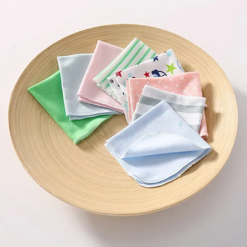 8pcs/lot Baby Cotton Small Square Towel Feeding Towel Wipe Sweat Baby Handkerchief