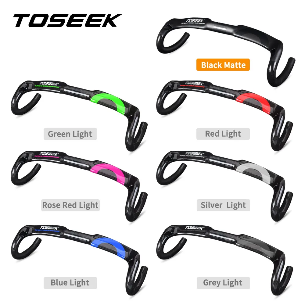 Bicycle Road Handlebar 31.8*400/420/440MM UD Carbon Fiber Bike Handle Bar Internal Routing Parts Red Black Green | Спорт и