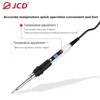 JCD 80W Digital Electric Soldering Iron Kit Adjustable Temperature 110V 220V Welding Tool Ceramic Heater Soldering Tips Rework 3