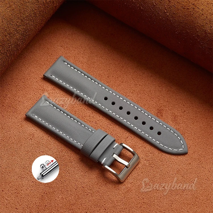 Premium Nylon Canvas Quick Release Watch Strap – Sailcloth Texture, Universal Fit