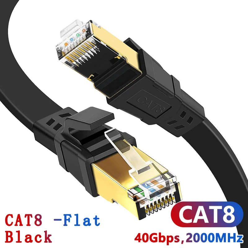 CAT 8 Black FLAT
