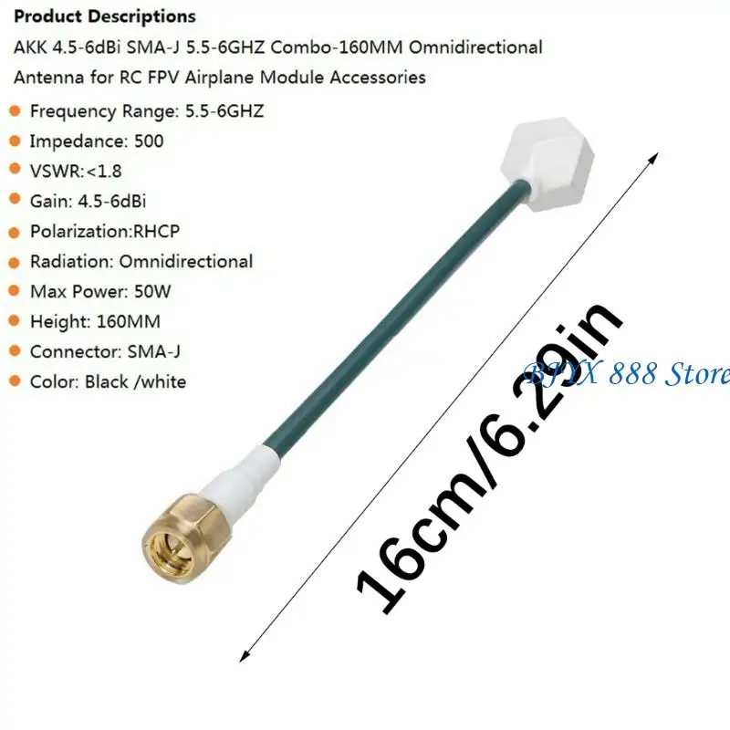 39XC 5.8GHz 6dBi 오른손 원형 편파 안테나로 안정적인 비디오 향상
