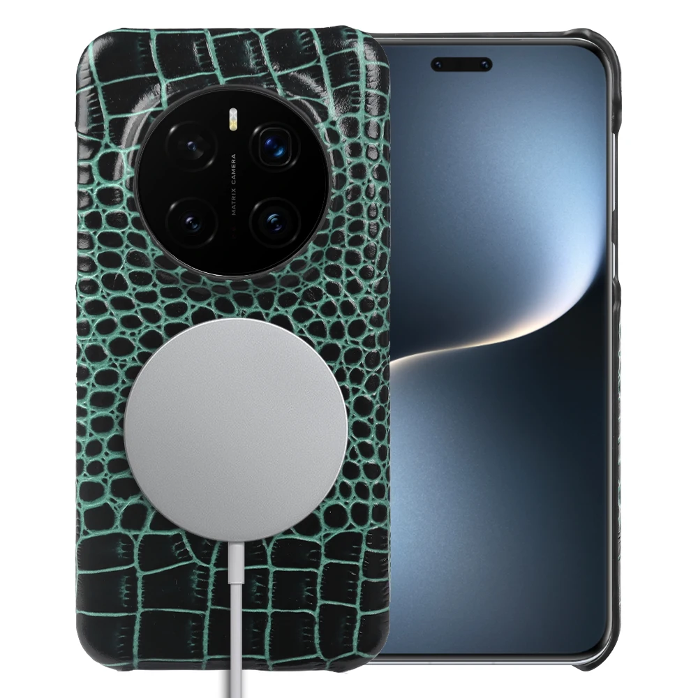 Magnetic Genuine Leather Phone Case with Magsafe Compatibility