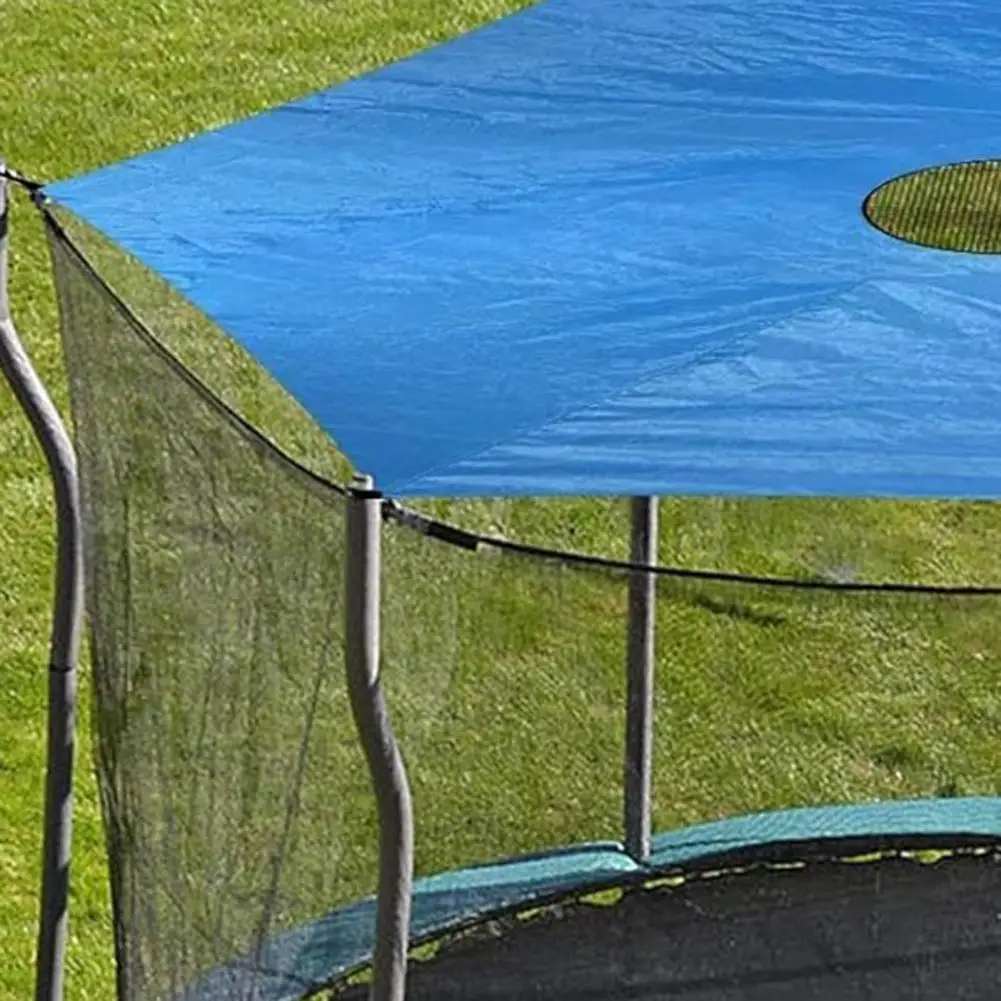 Outdoor Trampoline Shade Sun Cover 6 Poles Waterproof Trampoline Canopy Rainproof Tent Cover 6/8/10/12/14 Feet