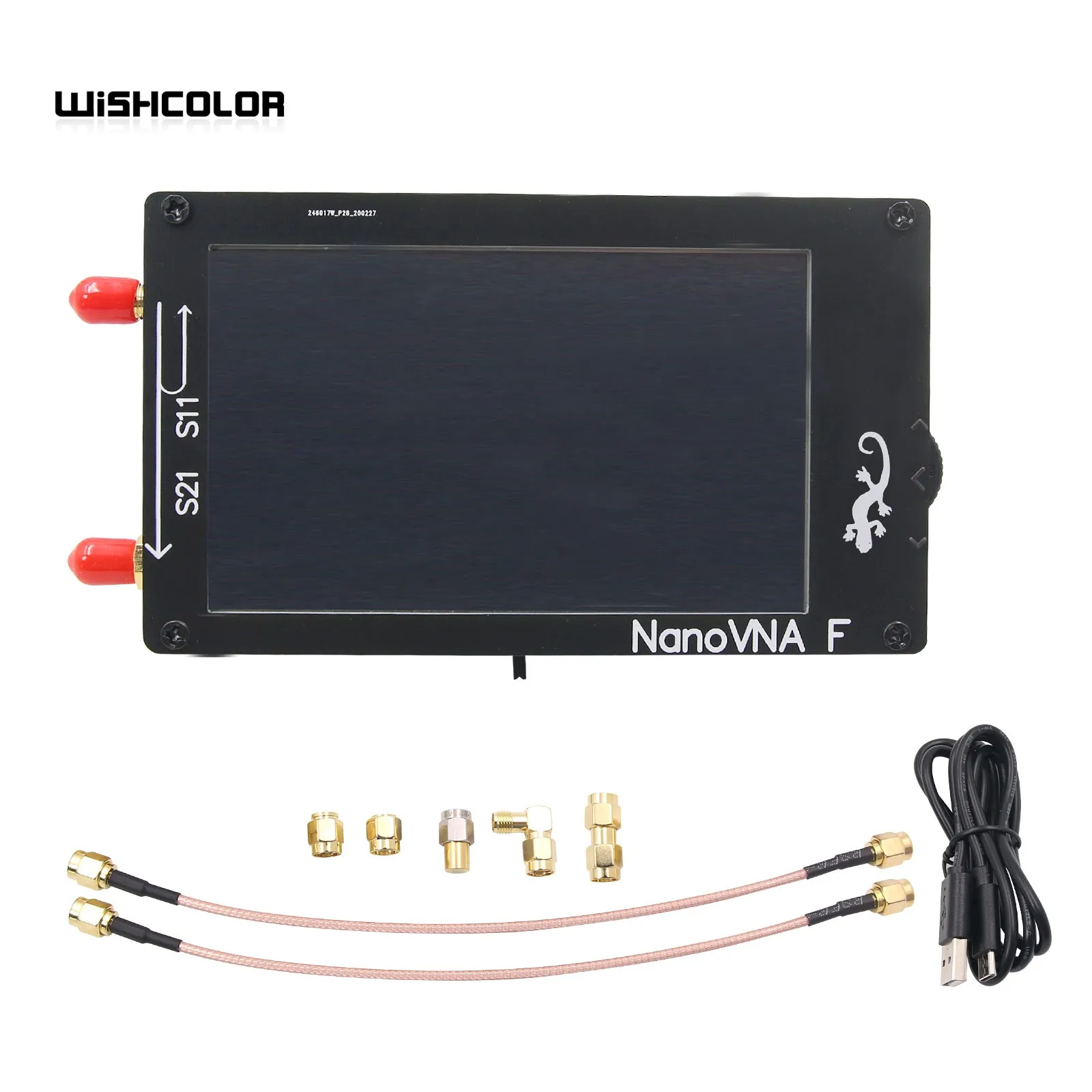 

Wishcolor 50KHz-1.5GHz HF VHF UHF VNA Vector Network Analyzer Kit 4.3" LCD Display Glass Fiber Case NanoVNA-F