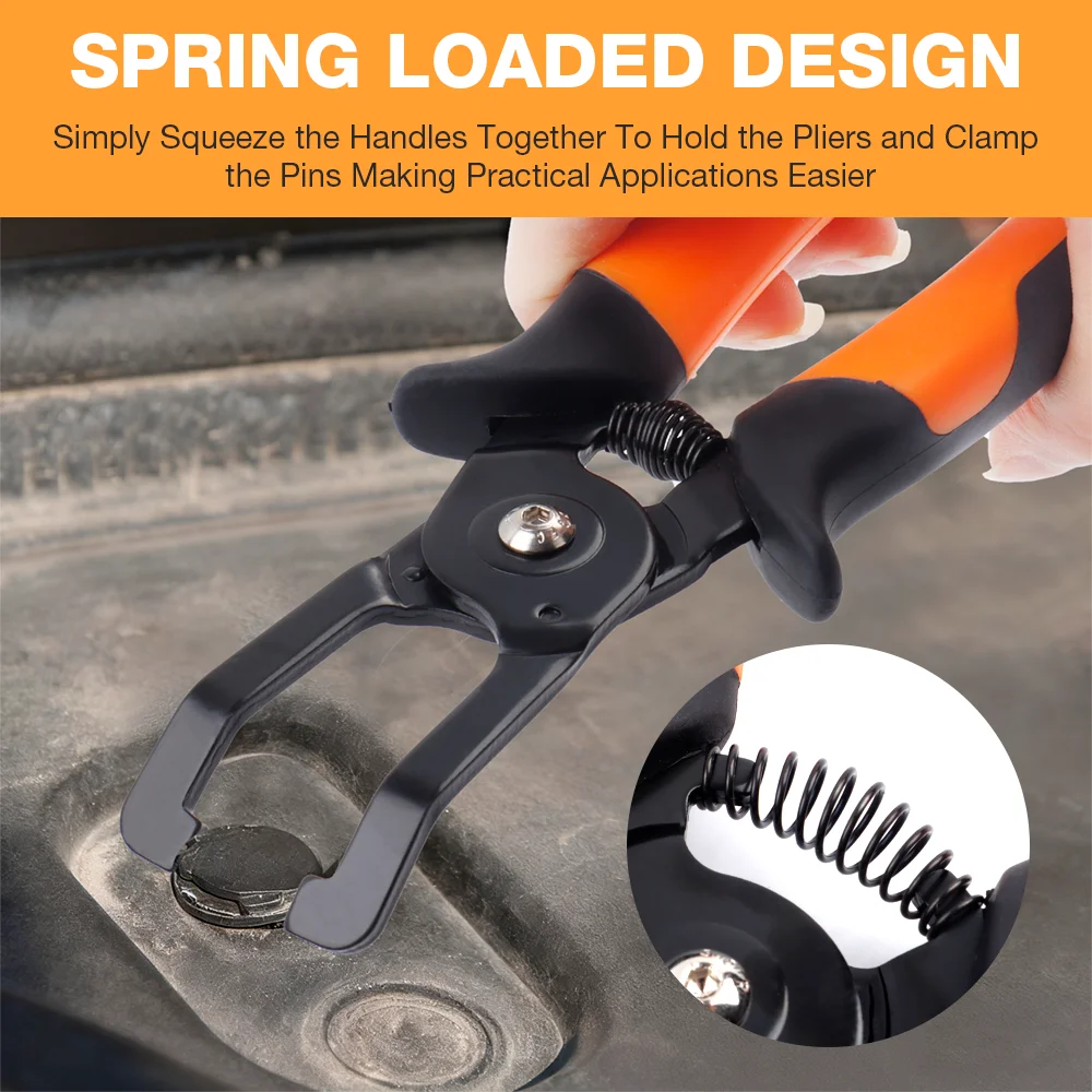Multi-Angle Push Pin Remover Pliers for Efficient Retainer and Anchor Removal