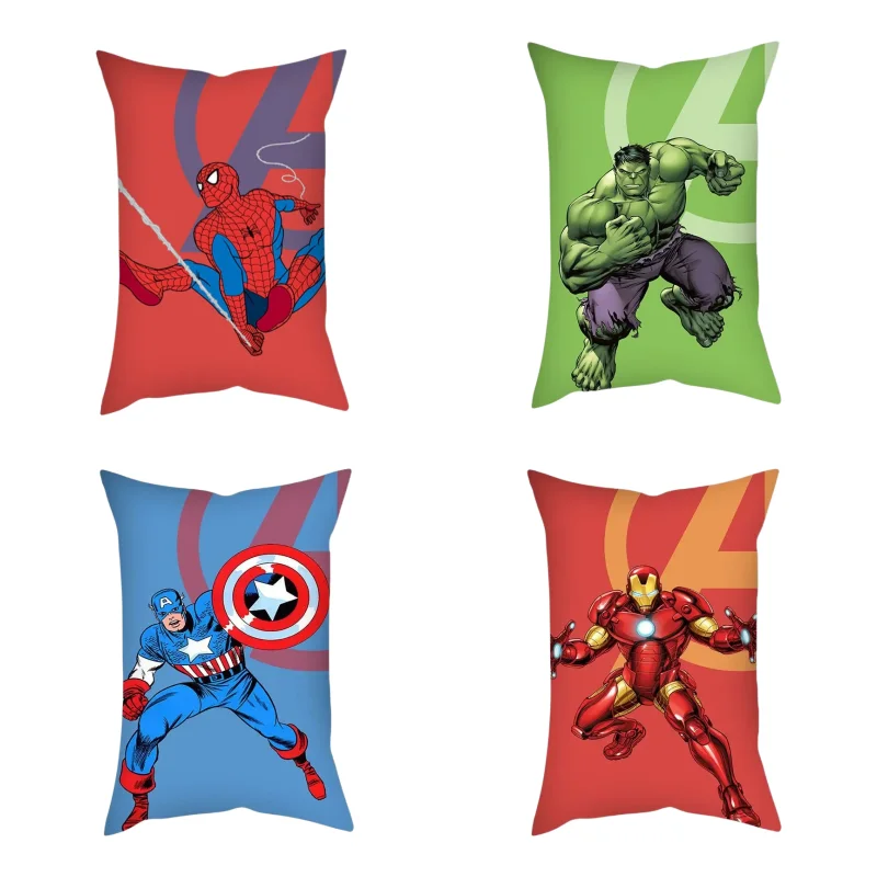 

New Marvel Iron Man Spider-Man Hulk Cartoon Cartoon Waist Pillow Pillow Creative Personality Cool Plush Pillow Children's Gift
