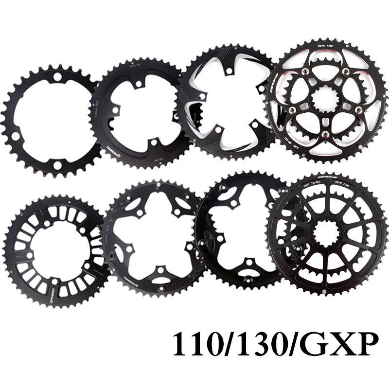 Road Bike Chainwheel 110BCD 130BCD GXP double Sprocket Round Narrow Wide Chainring For 8/9/10/11/12 Speed bicycle crankset | Спорт и