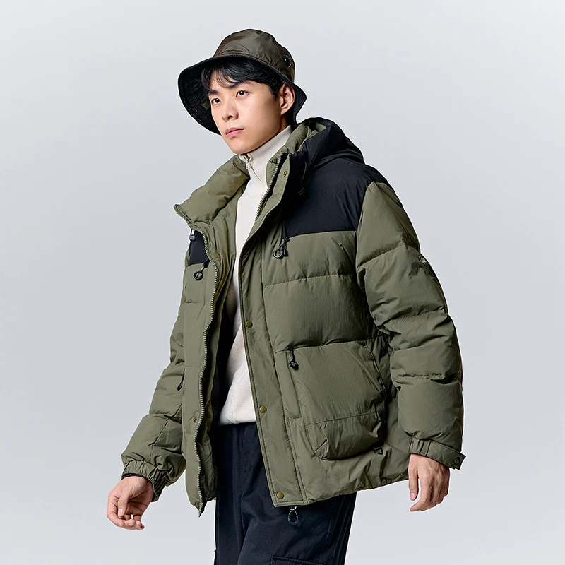 Down Jacket Mens Jacket Semir Winter Hooded Loose Daily Commuting Casual