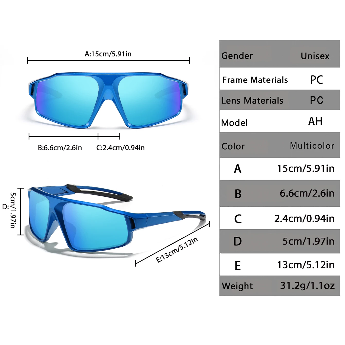 Outdoor Cycling Sunglasses UV400 Road Goggles