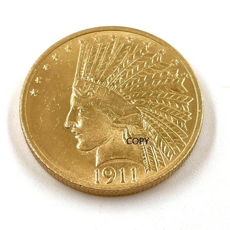 1911-Indians-TEN-GOLD-COIN-Collector-Display-Believe-in-God-Rare-STOCK ...