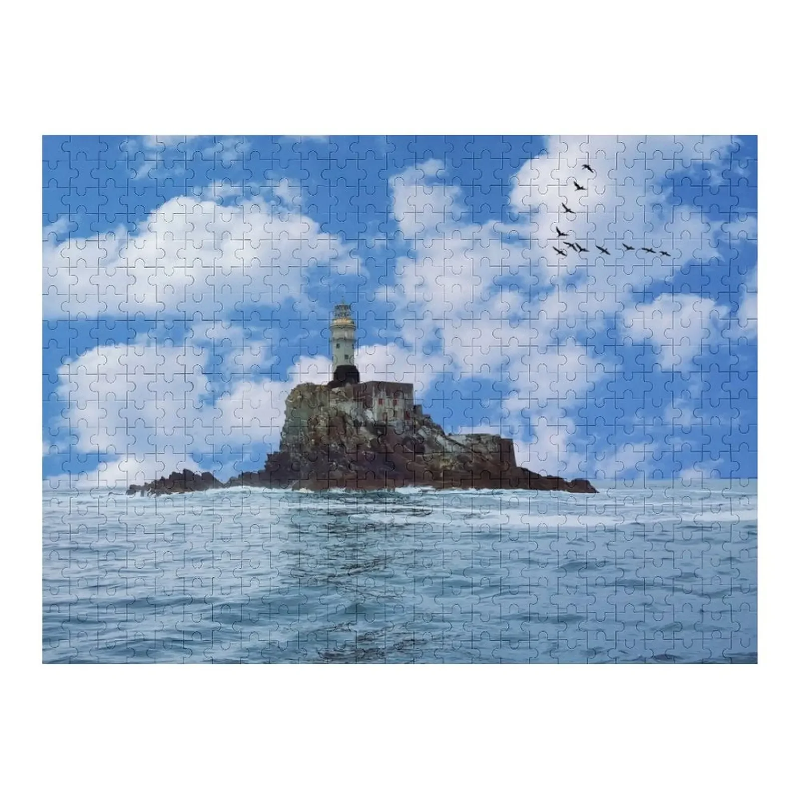 Fastnet Rock Lighthouse Co. Cork Jigsaw Puzzle Picture Customs With Photo Toddler Toys Wooden Jigsaws For Adults Puzzle