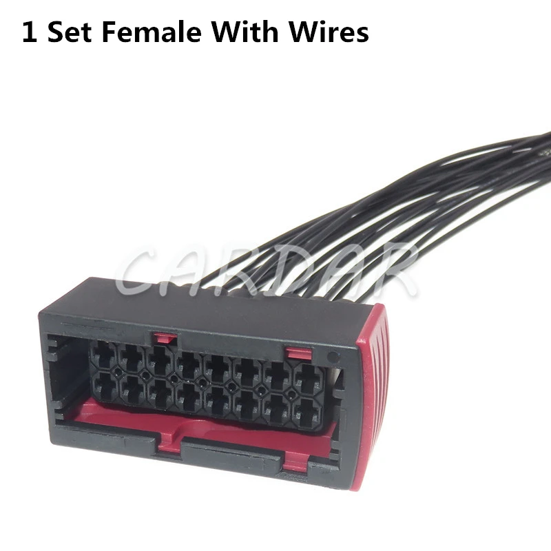 Qingqing Store Set Connettore Auto 16 Pin – Maschio/Femmina Impermeabile – Amp Tyco 1-965427-1 1-964449-1 Per Cablaggio ECU - 5