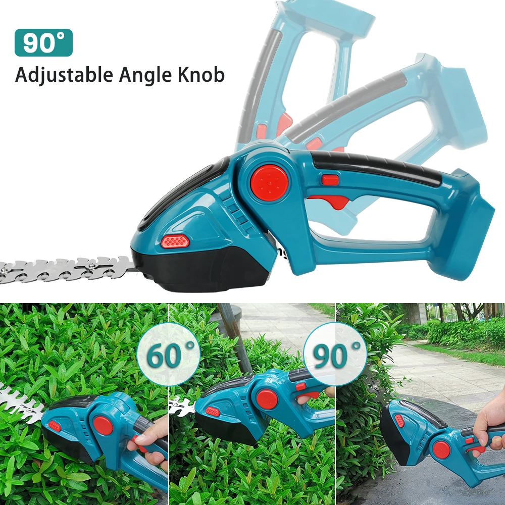 2 IN 1 20000RPM Cordless Electric Hedge Trimmer 21V Handheld Rechargeable Household Shrub Weeding Pruning Lawn Mower Garden Tool 4