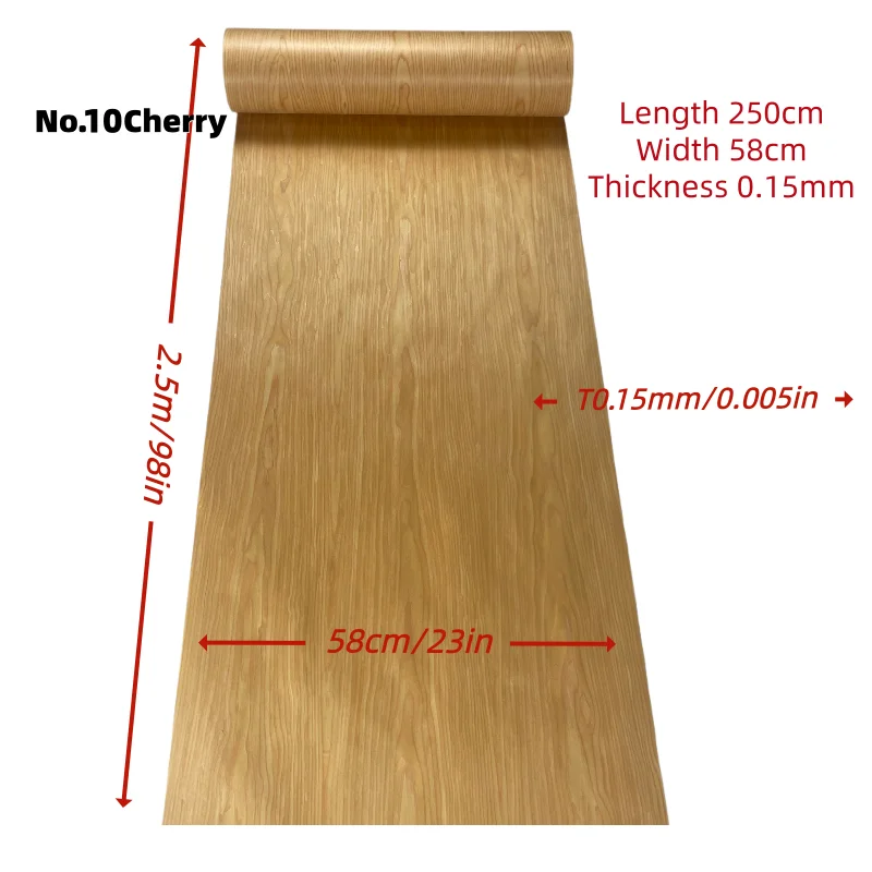DIY Teak Cherry White Oak Black Walnut Wood Veneer for Cabinet Panels Home Improvement Musical Instrument Decoration