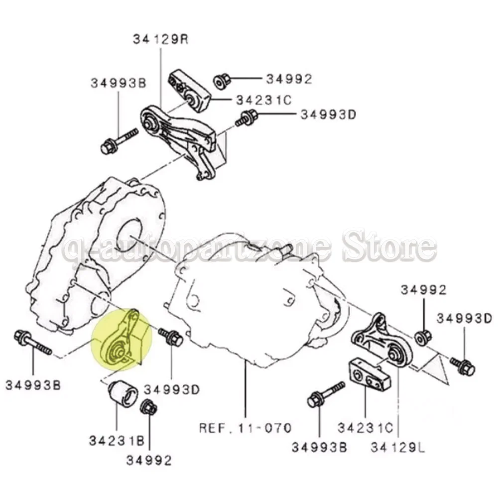 Car Rear Diff Differential Mounting Bracket For Mitsubishi Outlander PHEV 2.0 2.4 PHEV 13-21 Motor Installation 3517A090