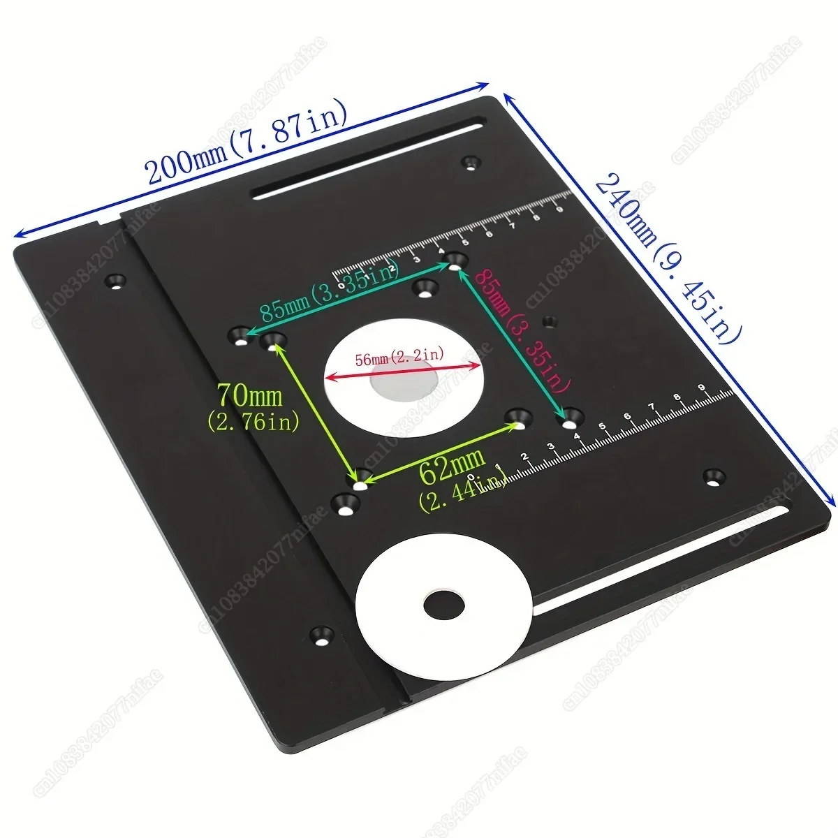 Aluminum Router Table Insert Plate Woodworking Benches Table Saw Milling Flip Plate Multifunctional Trimmer Engraving Machine