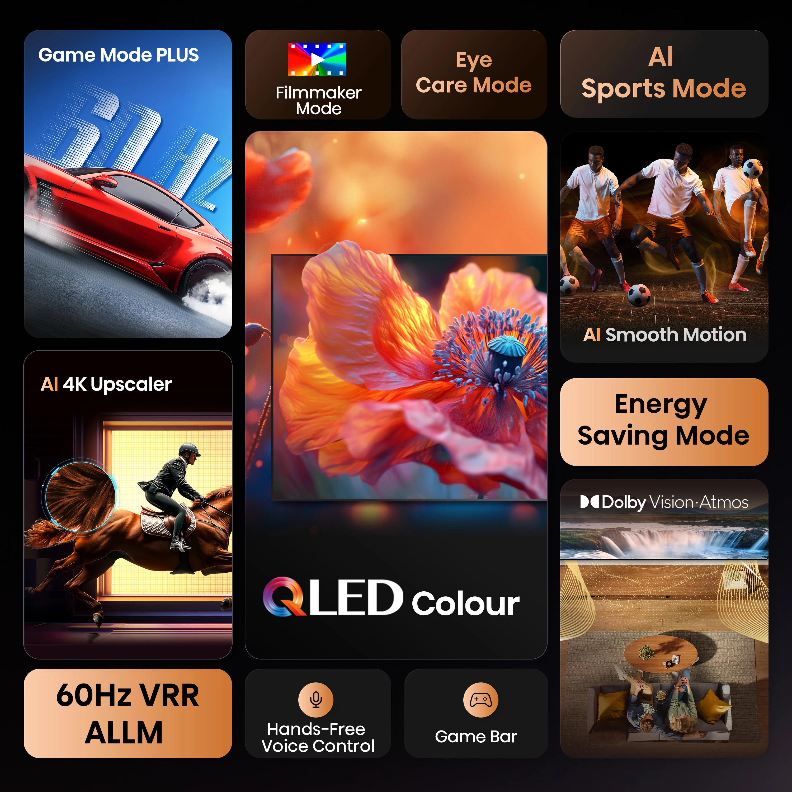 تلفزيون Q6-55/65/75 بوصة QLED، لون QLED، Dolby Vis...