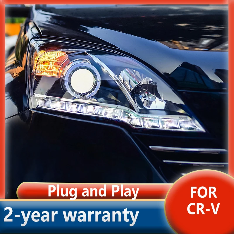 For CRV Headlights CRV LED 20072011 Headlight led DRL Double Lens Hid