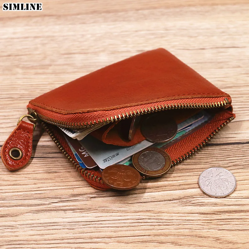 Mens Leather Wallet Zipper Pocket  Leather Wallet Zip Coin Pocket - Men  Leather - Aliexpress