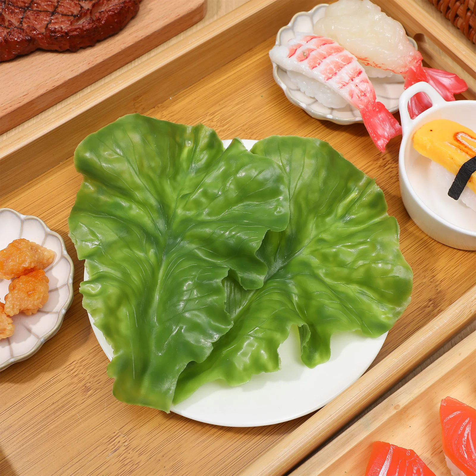 Simulated Cabbage Model Vegetables 3 Pcs food model food photography props kitchen food toys vegetable ornaments For Props Ornaments Photography Fake Leaf Pvc Food Decor Simulation Restaurant Lettuce