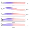 FADVAN Tweezers Gradient Purple Stainless Steel High Precision Anti-Static Tweezers For Eyelash Extensions 1 Pcs 2