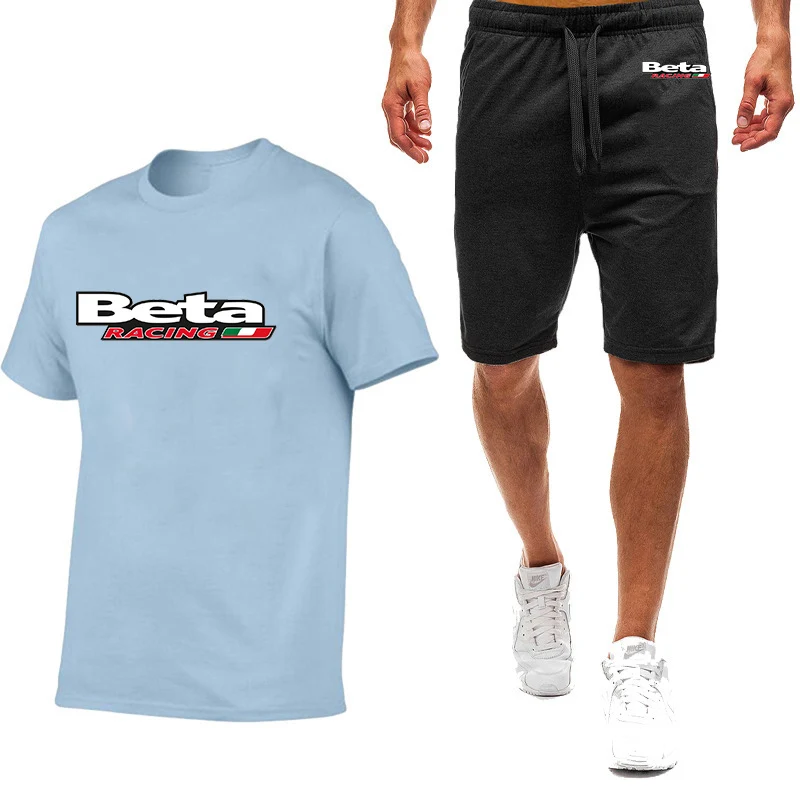2023 Beta racing motorcycle cross-country motorcycle logo printing summer men's sports nine-color suit fashion cotton T-shirt+ca