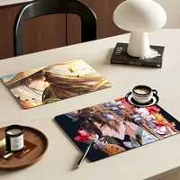 Genshin Impact Zhongli Kitchen Drainage Mat Retro Style Dish Drying Pads Absorbent Placemats Drainer Tableware Mats Accessories 2