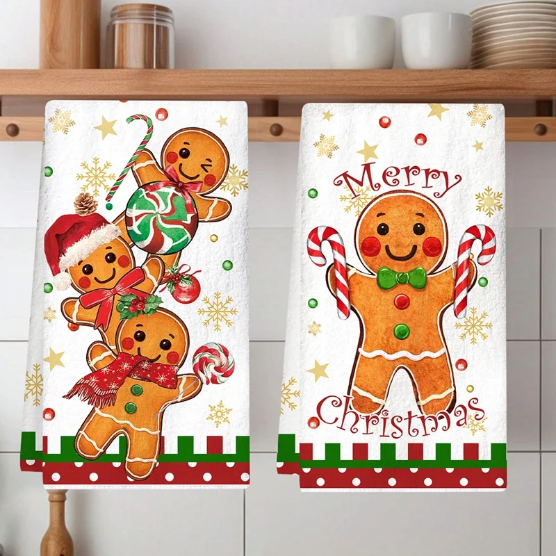 2pcs Christmas Kitchen Towels 1