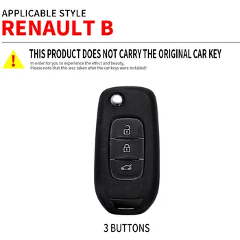 Cover Telecomando/chiave per Renault Kadjar Captur simbolo Koleos Megane 2017 2018 2019 2020 2021 Cover Keyless Remote Fob Shell 3 Button 4 Cover Telecomando/chiave per Renault Kadjar Captur simbolo Koleos Megane 2017 2018 2019 2020 2021 Cover Keyless Remote Fob Shell 3 Button - Portachiavi auto per Renault Kadjar Captur simbolo Koleos Megane 2017 2018 2019 2020 2021 Cover