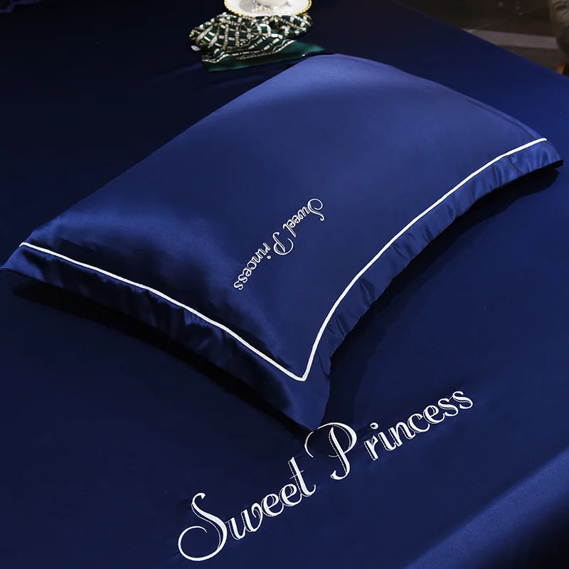 WOSTAR Elastic fitted sheet mattress protector cover satin bedspread bed linens rayon bed sheet single double queen king size 90 5