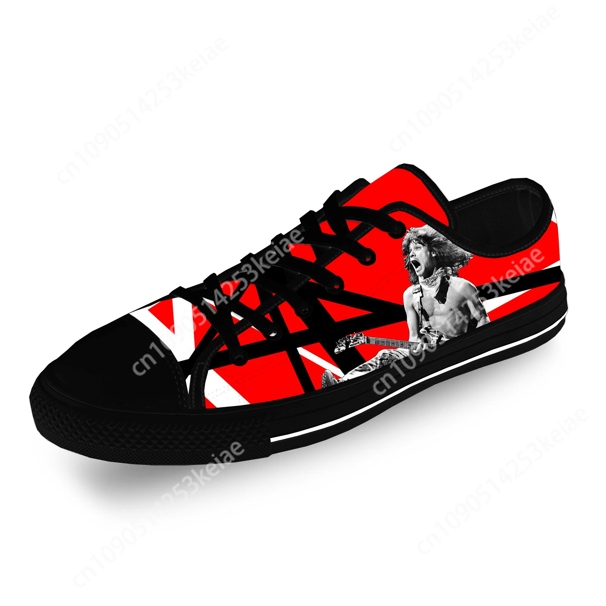 Van EVH 5150 STRIPES Halen Harajuku Lightweight Cloth 3D Print Low Top Canvas Shoes Men Women Casual Breathable Sneakers 5