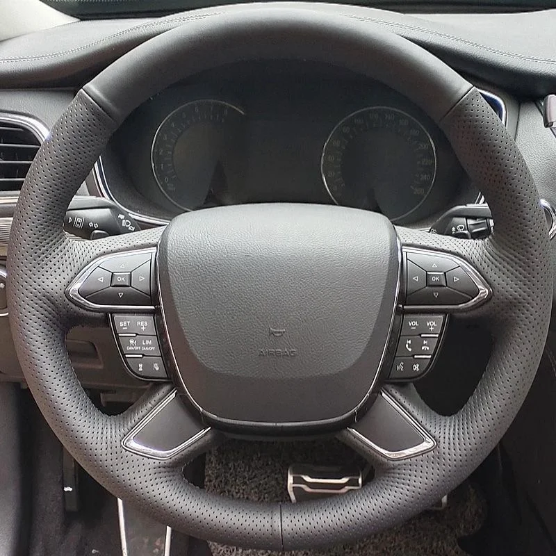 Lenkradbezug aus Kunstleder, atmungsaktiv, für Ford Taurus 2015 2016 2017 2018 2019, Flechtbezug für Ford-Lenkrad