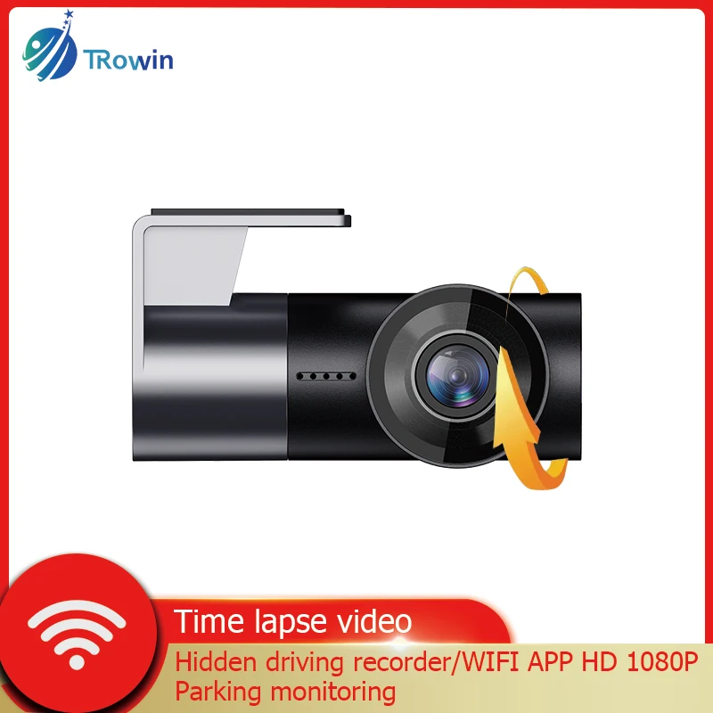 

WiFi HD Dash Cam DVR Voice Control Car Video Recorder Loop Recording Night Vision APP Built-in Speaker 170 Degree Wide Angle