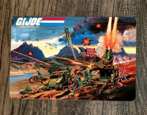 

Настоящий американский герой 8x12 металлический настенный знак GI Joe постер
