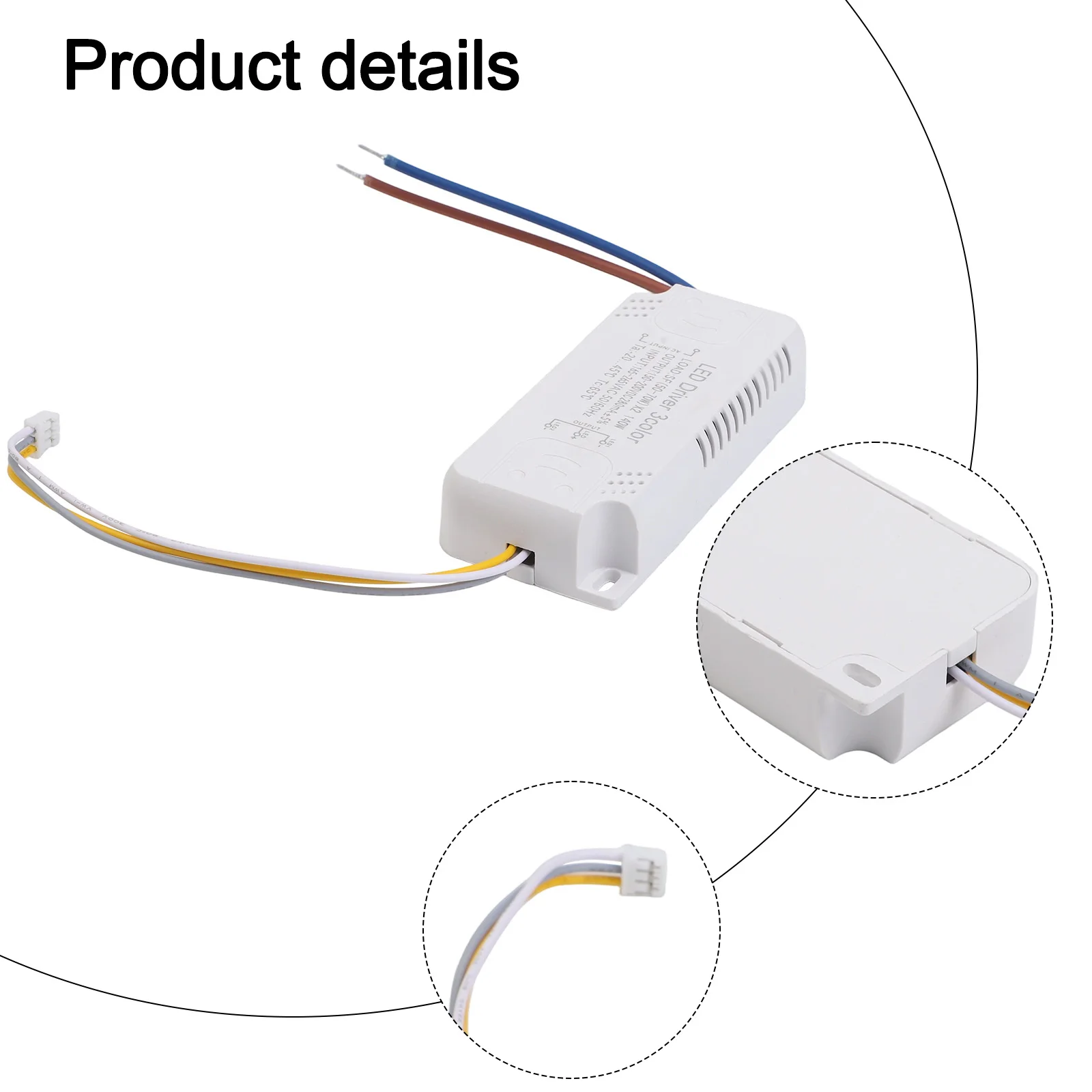 LED Driver 3color Adapter 8-24W 20-40W 30-50W 40-60W 50-70W For LED Lighting Non-Isolating Transformer Driver Replacement