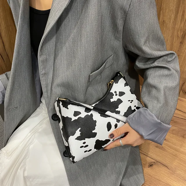 Fashion Zebra Print Women Luxury Handbag PU Leather Simple Underarm Shoulder Bags Female Daily Design Totes Purse Pouch 4