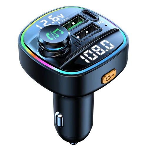 블루투스 5.0 FM 송신기, 차량용 핸즈프리 라디오 변조기, MP3 플레이어, 22.5W USB, 초고속 충전 어댑터 8