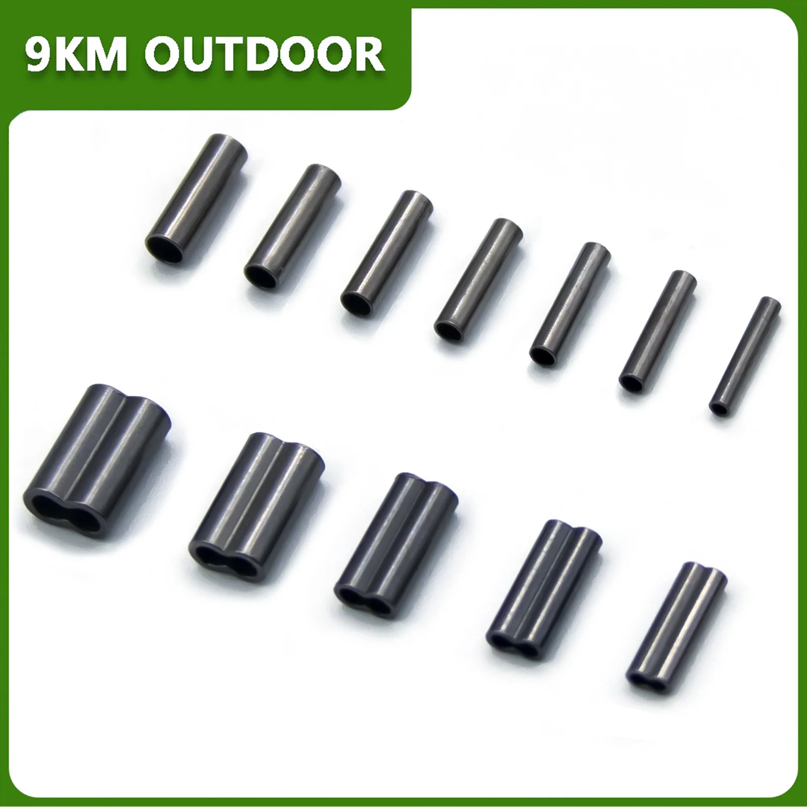 50 ~ 200Pcs Angeln Draht Rohr Messing Angeln Einzigen Doppel Barrel Crimpen Ärmeln Angelschnur Zubehör Angeln Rohr Stecker