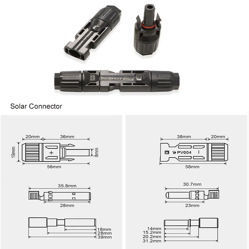 Solar-zu-XT60-Stecker/Buchse-Kabel 1m~20m Solar-Steckverbinder zu XT60-Adapter 10AWG 12AWG Silikonkabel für Solarstromanlagen – Detail 7