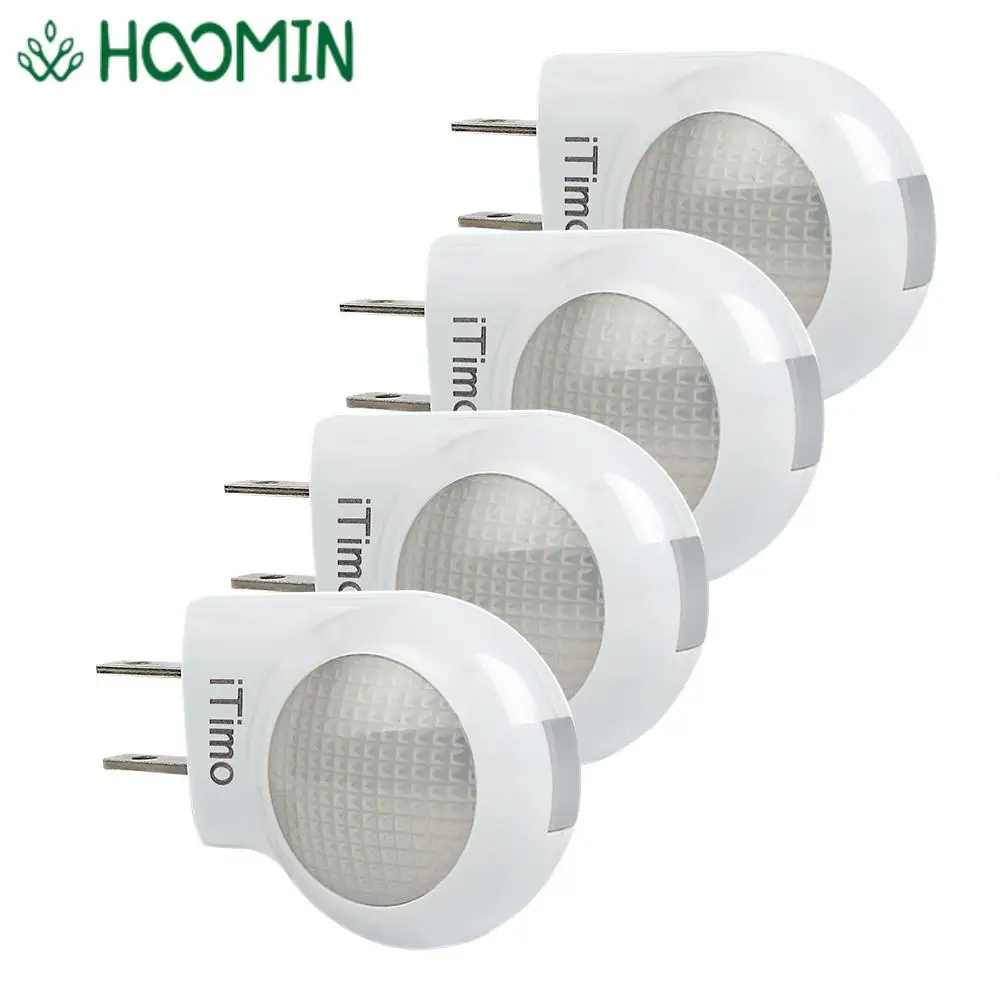 

LED Night Light 4pcs Emergency Lamp Atmosphere US Plug Cute Mini Nightlight Auto Sensor Smart lighting Control For Baby Bedroom