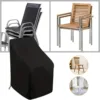 1PC Oxford Cloth Black Garden Furniture Cover Windproof Protective Cover Dustproof Outdoor Garden Chair Table Sofa Protector 5
