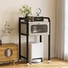 Iron Robot Vacuum Storage Rack with Easy-Clean 3-Layer Organizer  Durable Cleaning Machine Stand Convenient Access with Wheel 2