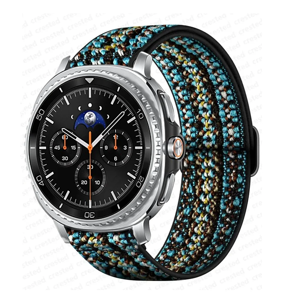 Braided Nylon Elastic Strap for Smartwatch 44mm/40mm/47mm