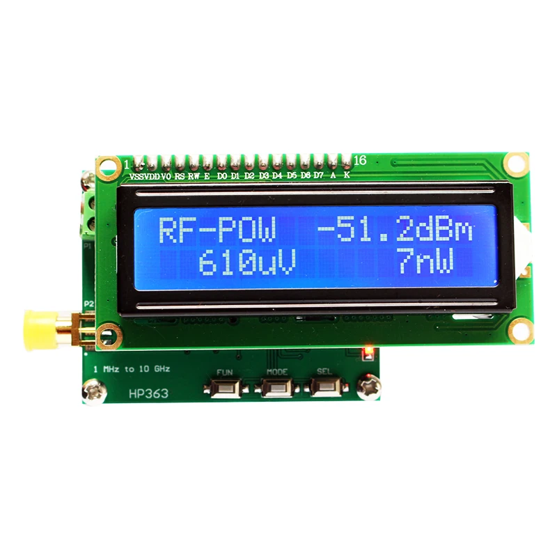 

Intelligent Digital RF Power Meter 1MHz to 10GHz -50 to 0dBm RF Signal Measuring Meter Module