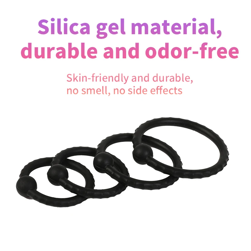 Silicone  Ring Ejaculation Delay  Rings Dick Erection ring Male Chastity Adult Sex Toys For Men Lock Sperm Tra_voghion.com