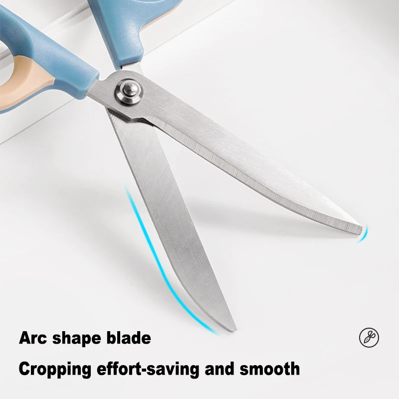 Deli Stationery Scissors Stainless Steel Macaron Color for School Adults Household Office Tailor\'s Scrapbook Paper Craft Scissor